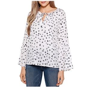 BELLDINI animal print bell sleeve top
